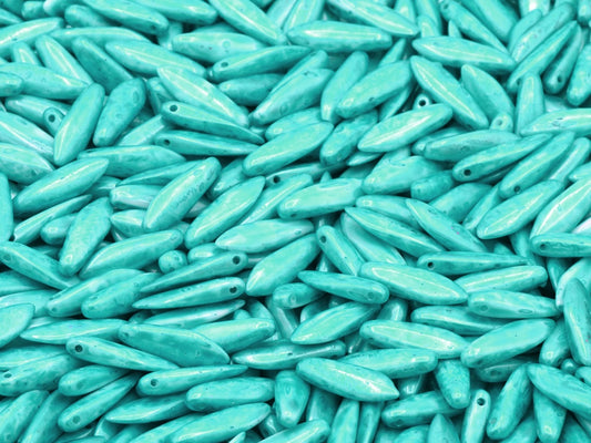 Dagger Beads, Chalk White 69005 (03000-69005), Glass, Czech Republic