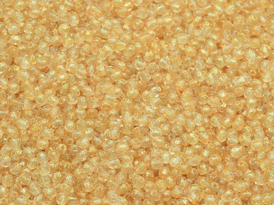 Faceted Round Fire Polished Beads, Crystal 12601 (00030-12601), Glass, Czech Republic