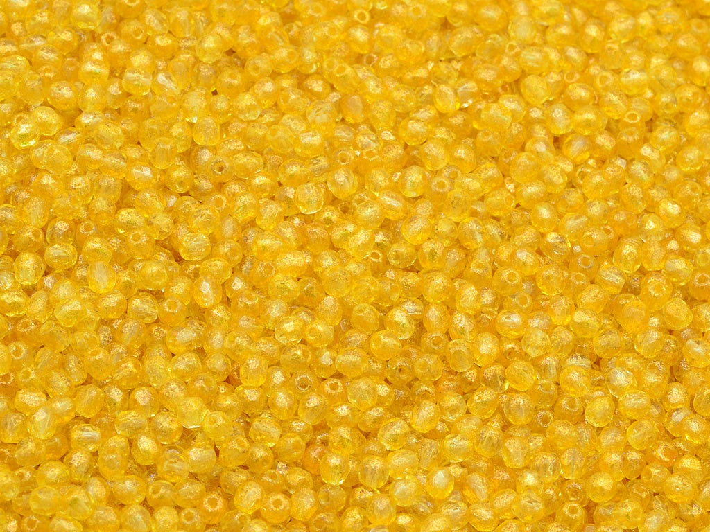 Faceted Round Fire Polished Beads, Crystal 12603 (00030-12603), Glass, Czech Republic