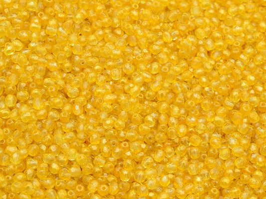 Faceted Round Fire Polished Beads, Crystal 12603 (00030-12603), Glass, Czech Republic