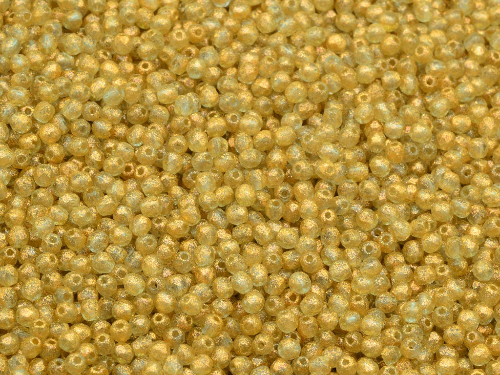 Faceted Round Fire Polished Beads, Transparent Blue 12503 (30020-12503), Glass, Czech Republic