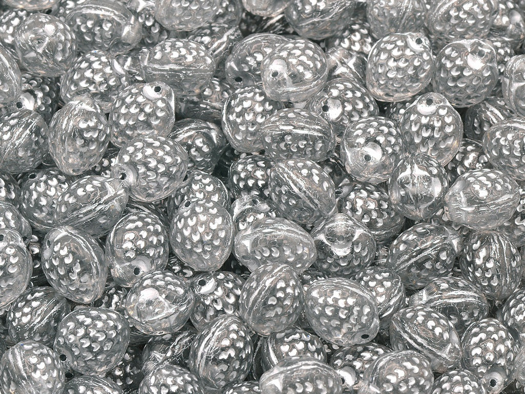 Strawberry Friut Beads, Crystal Silver Lined (00030-54201), Glass, Czech Republic