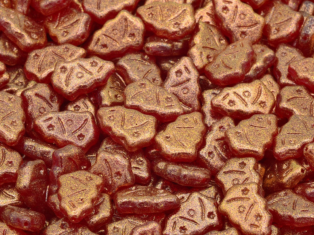 Christmas Tree Beads, Ruby Red 12503 (90080-12503), Glass, Czech Republic