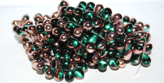 梨形压制玻璃珠，透明水色 27101 (60210 27101)，玻璃，捷克共和国