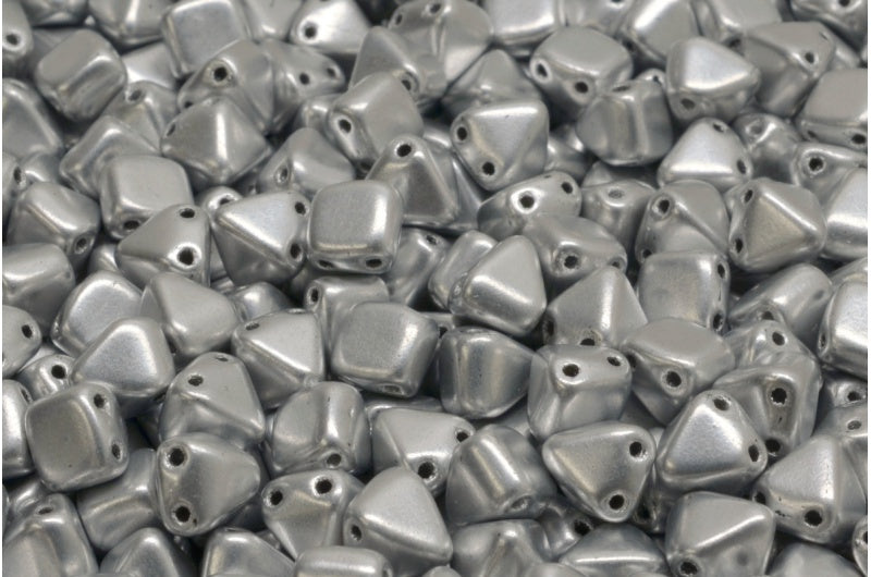 Pyramid Stud Beads, Crystal Silver Matte (00030-01700), Glass, Czech Republic