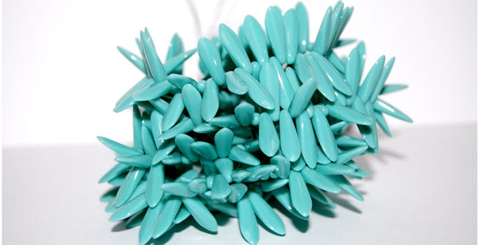 OUTLET 10 grams Dagger Beads, 5 x 16 mm, Turquoise (63130), Glass, Czech Republic