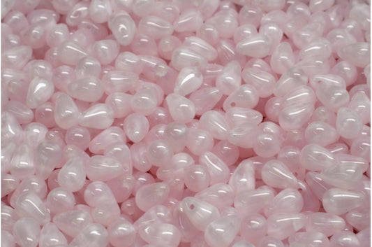 OUTLET 10 grams Rivoili Beads, 4 x 6 mm, Opal Pink (71200), Glass, Czech Republic