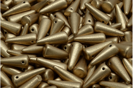 钉珠，黑色阿兹特克淡金色 (23980-01710)，玻璃，捷克共和国