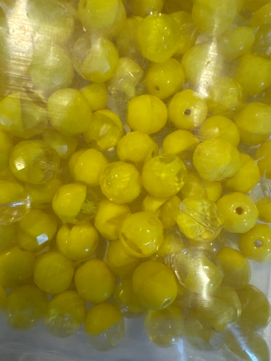 OUTLET 250g Round Faceted Fire Polished Beads, 86030 (86030), Glass, Czech Republic