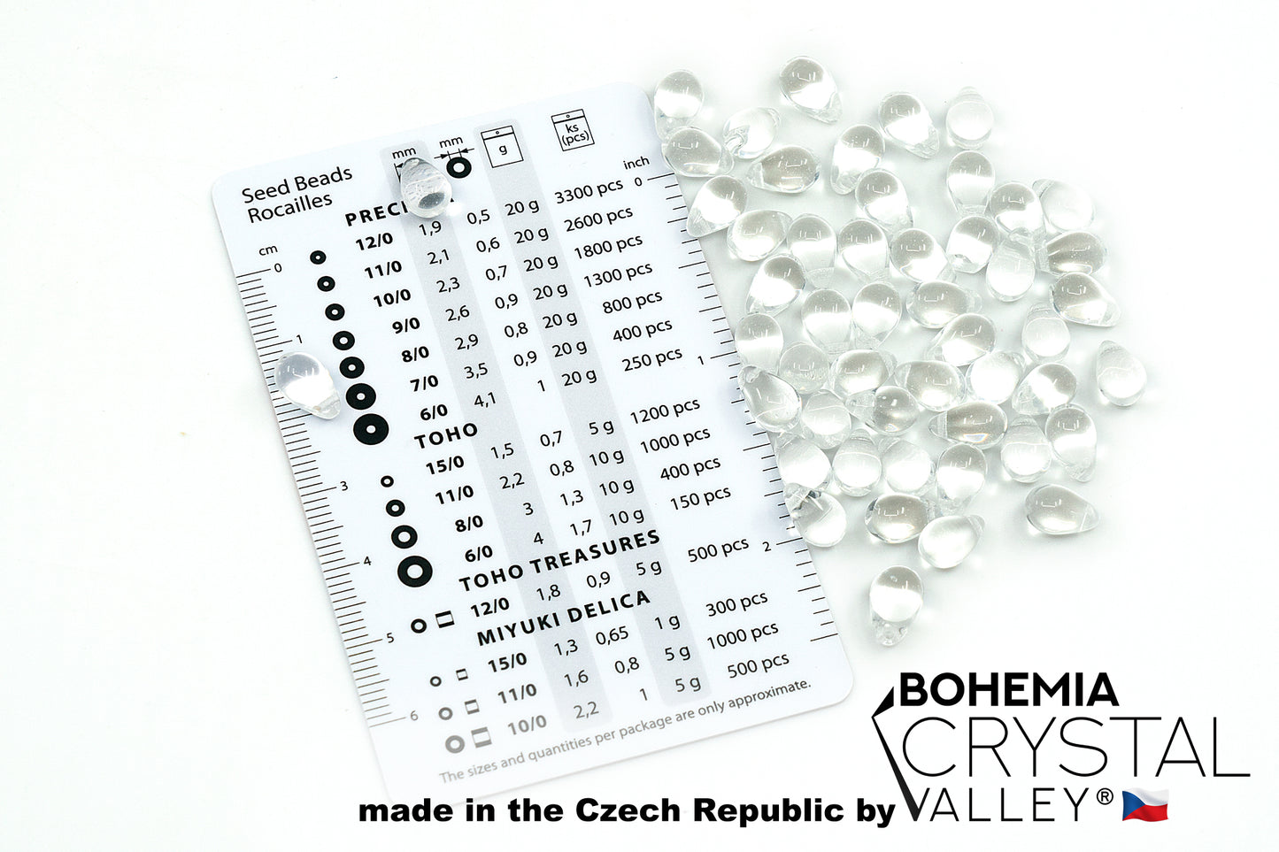 Tropfenförmige birnenförmige tschechische Glasperlen, 6 x 9 mm, transparentes Kristallklar