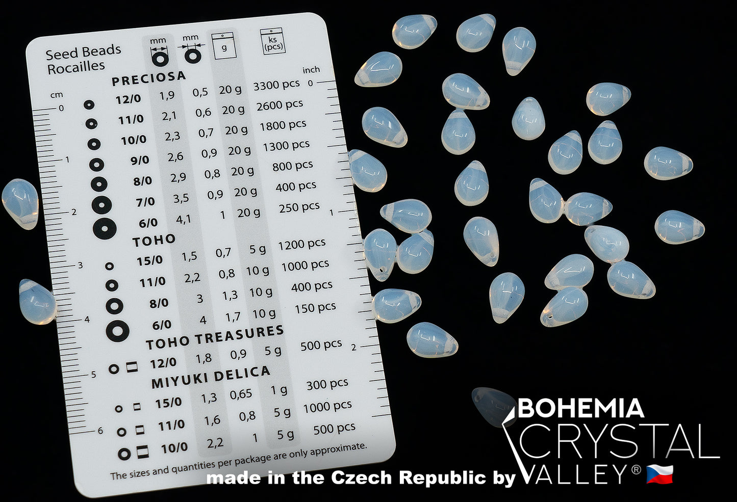 Über 120 Perlen-Set mit 6 x 9 mm großen Anhänger-Tropfenperlen – tropfenförmige Glasperlen für die Schmuckherstellung, Set in 4 Opalfarben: Weiß, Rosa, Dunkelrosa, Grasgrün