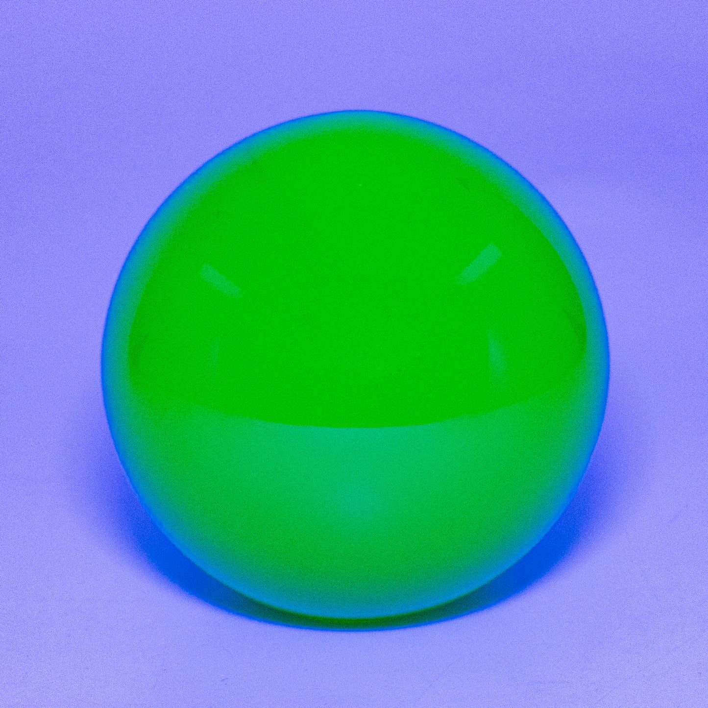 READY to ship - 4,6,8 or 10cm GREEN Transparent Uranium Round Glass Sphere Marble (with flat side), Glass, Czech Republic