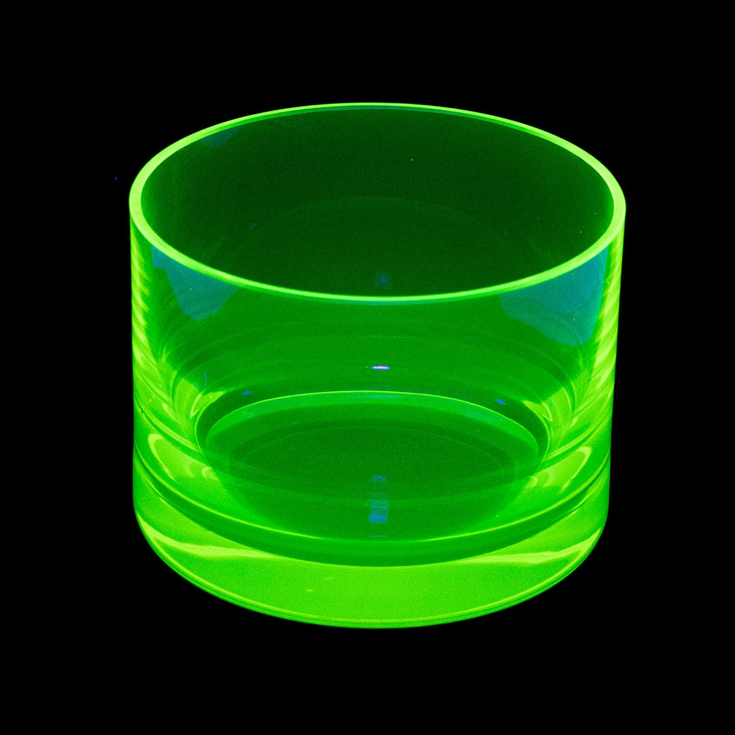 铀玻璃餐具（紫外线下发光） - 捷克产带小气泡威士忌酒杯（特价）