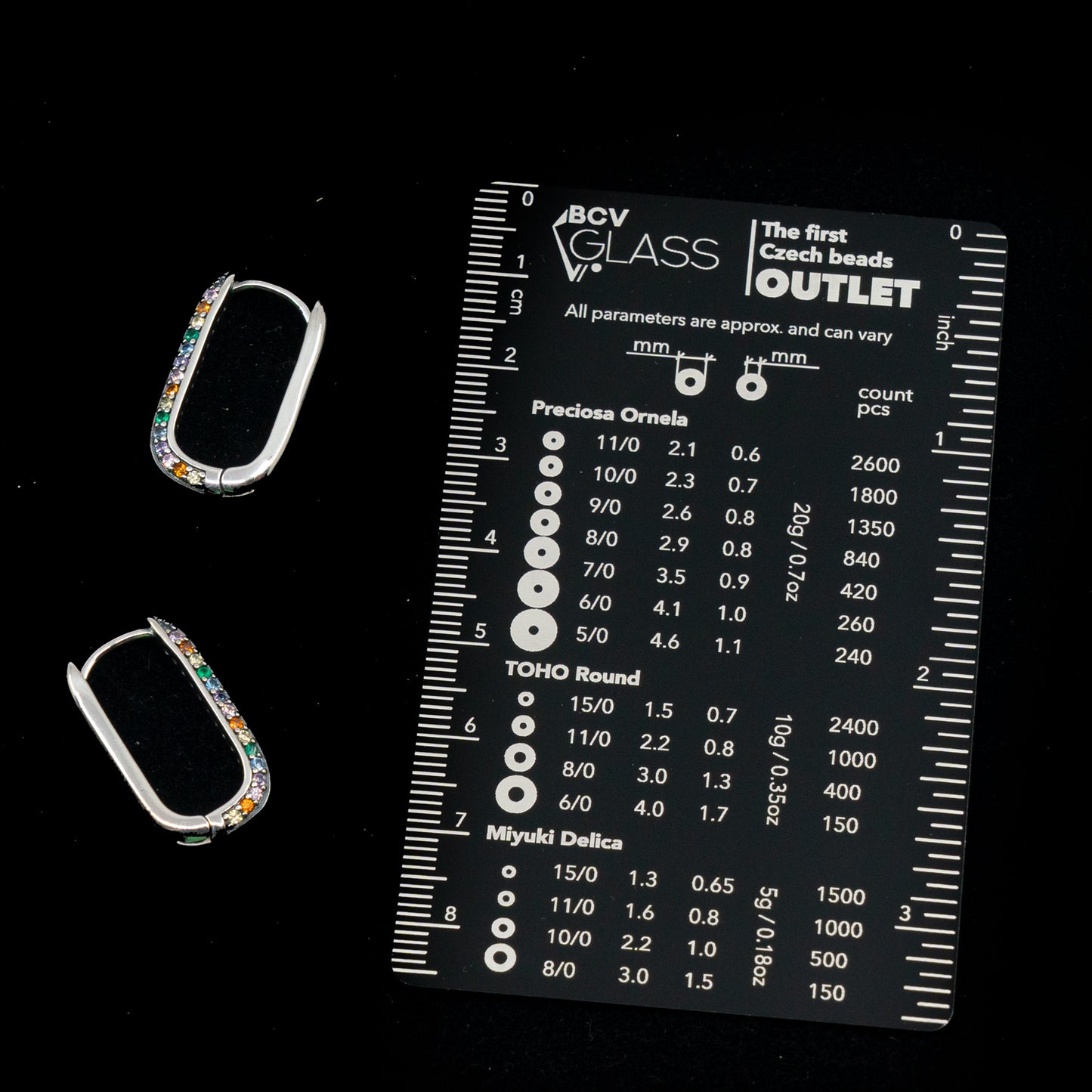 U-shaped Congo Hoop Earring Finding with Colored Zirconium , approx. 24x14 mm, Sterling Silver 925