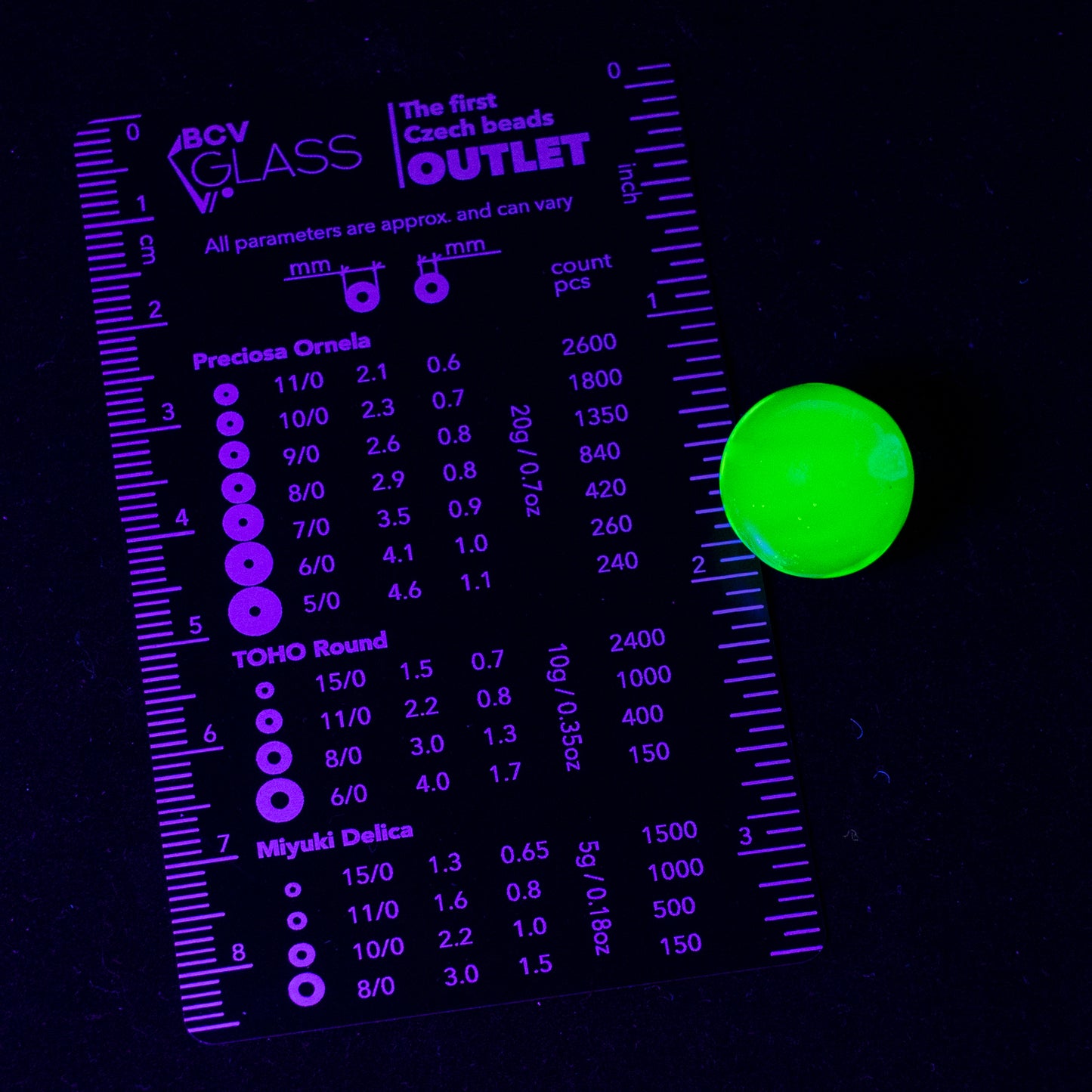 ウラン丸ガラス球状大理石（穴なし、16mm / 20mm / 25mm）1個、ガラス、チェコ共和国