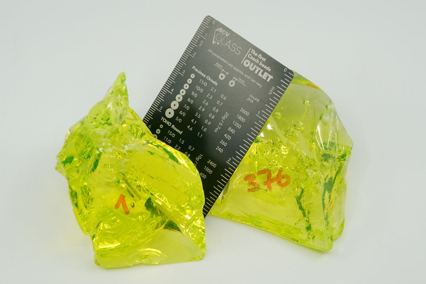 READY TO SHIP CULLET - A piece of uranium glass, Czech Republic