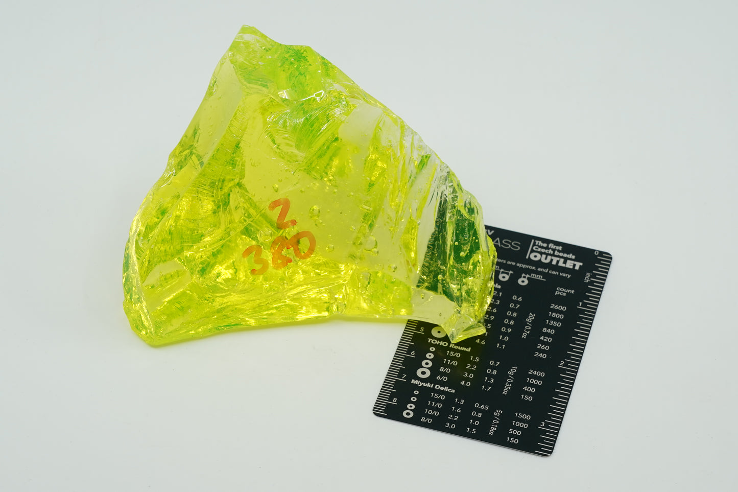 READY TO SHIP CULLET - A piece of uranium glass, Czech Republic