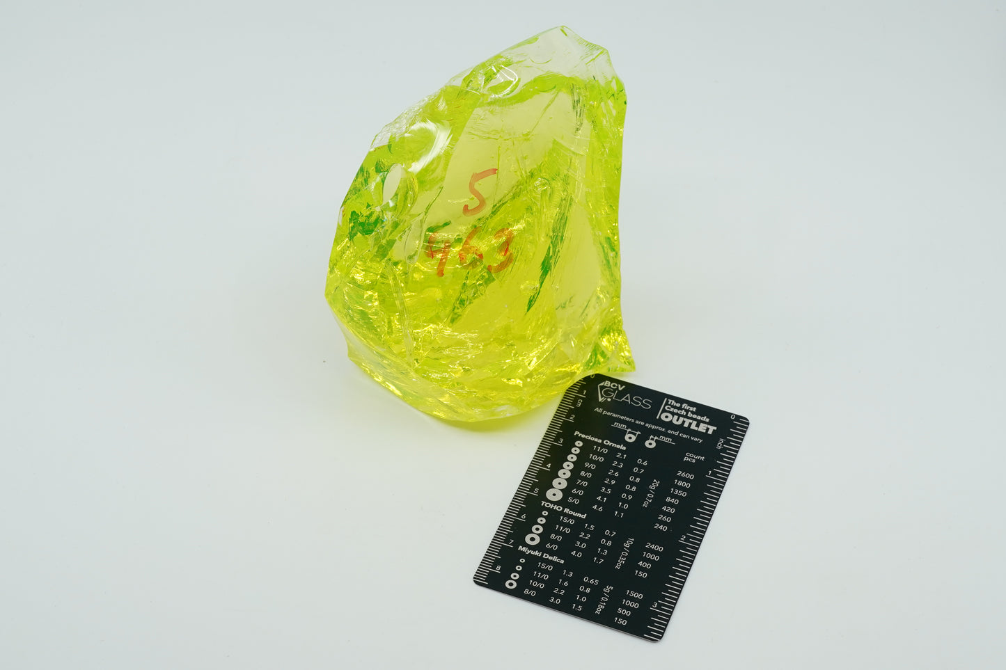 READY TO SHIP CULLET - A piece of uranium glass, Czech Republic