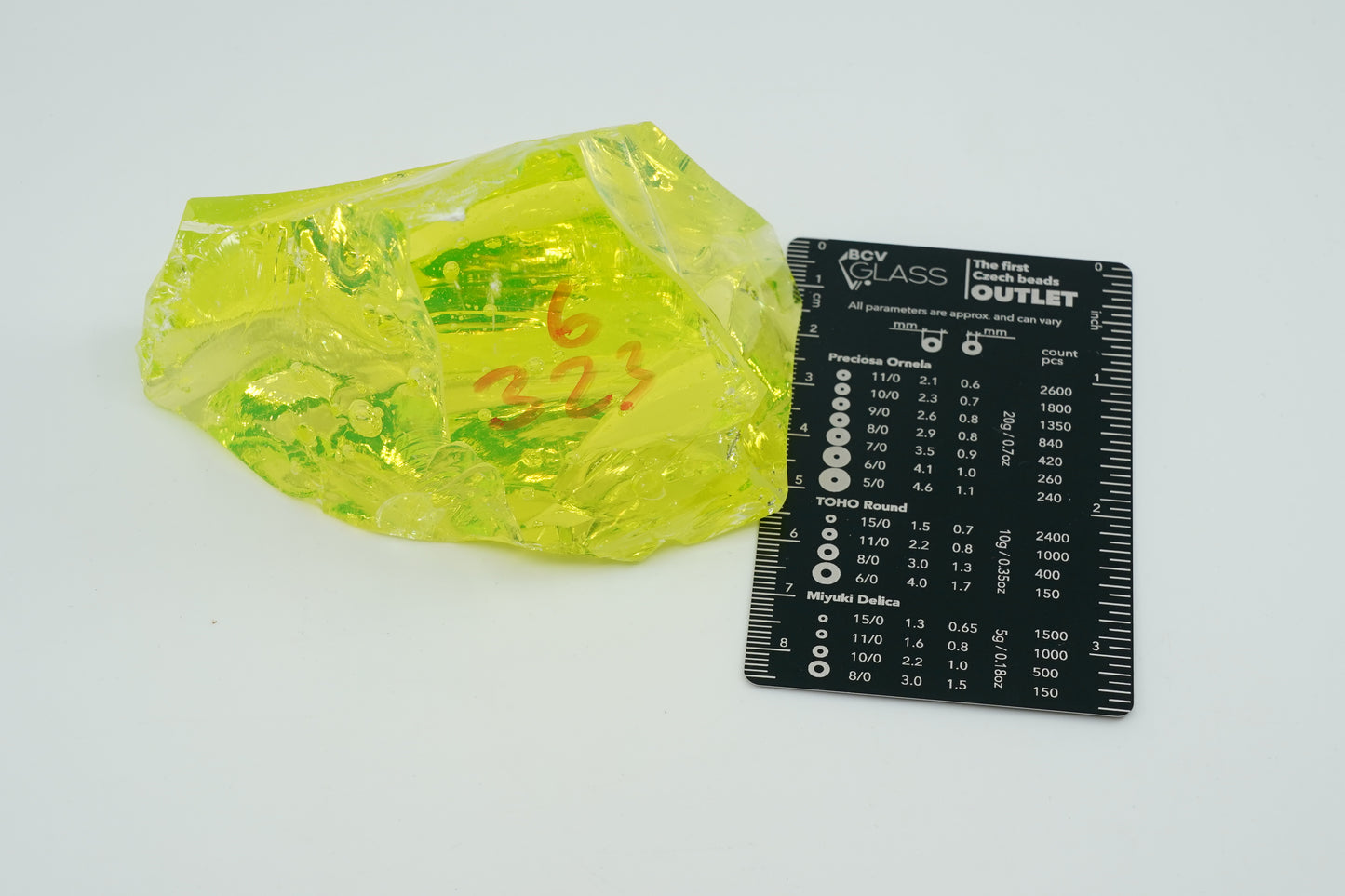 READY TO SHIP CULLET - A piece of uranium glass, Czech Republic