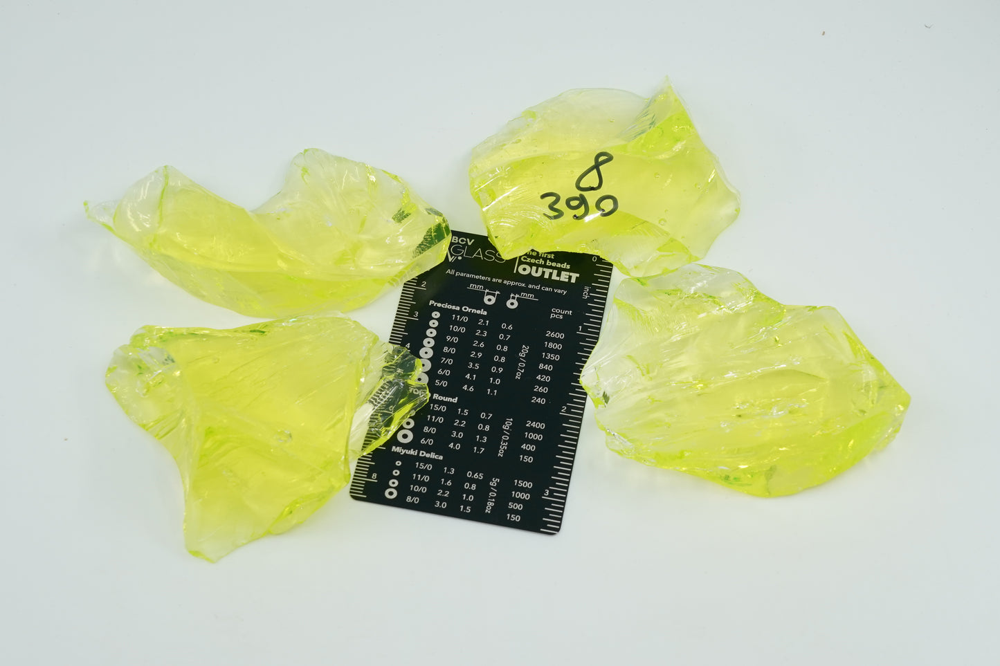 READY TO SHIP CULLET - A piece of uranium glass, Czech Republic