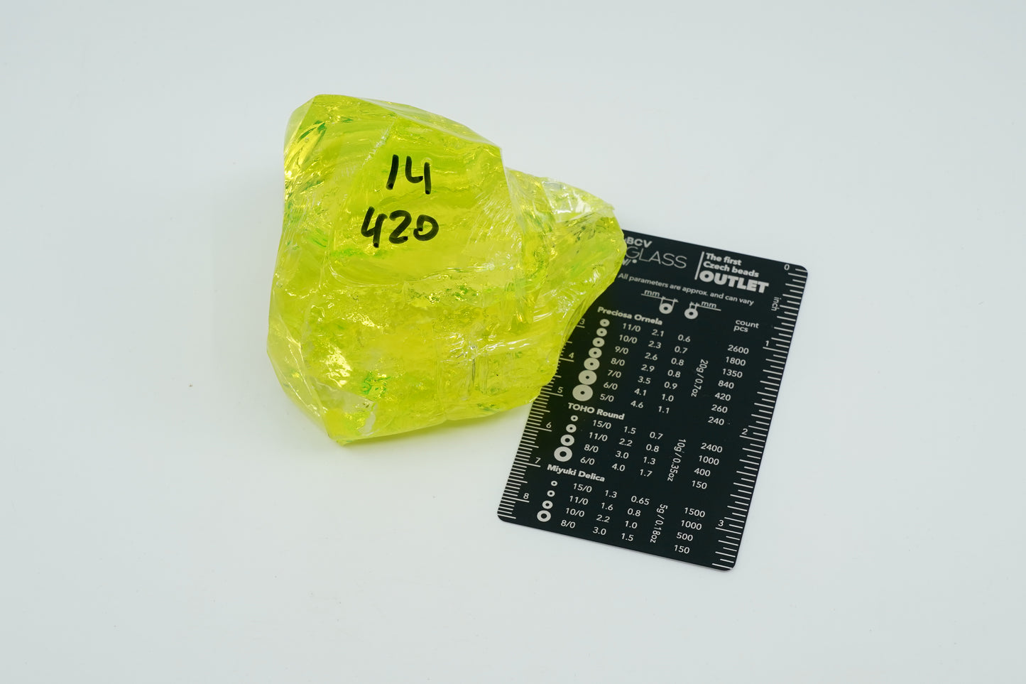 READY TO SHIP CULLET - A piece of uranium glass, Czech Republic