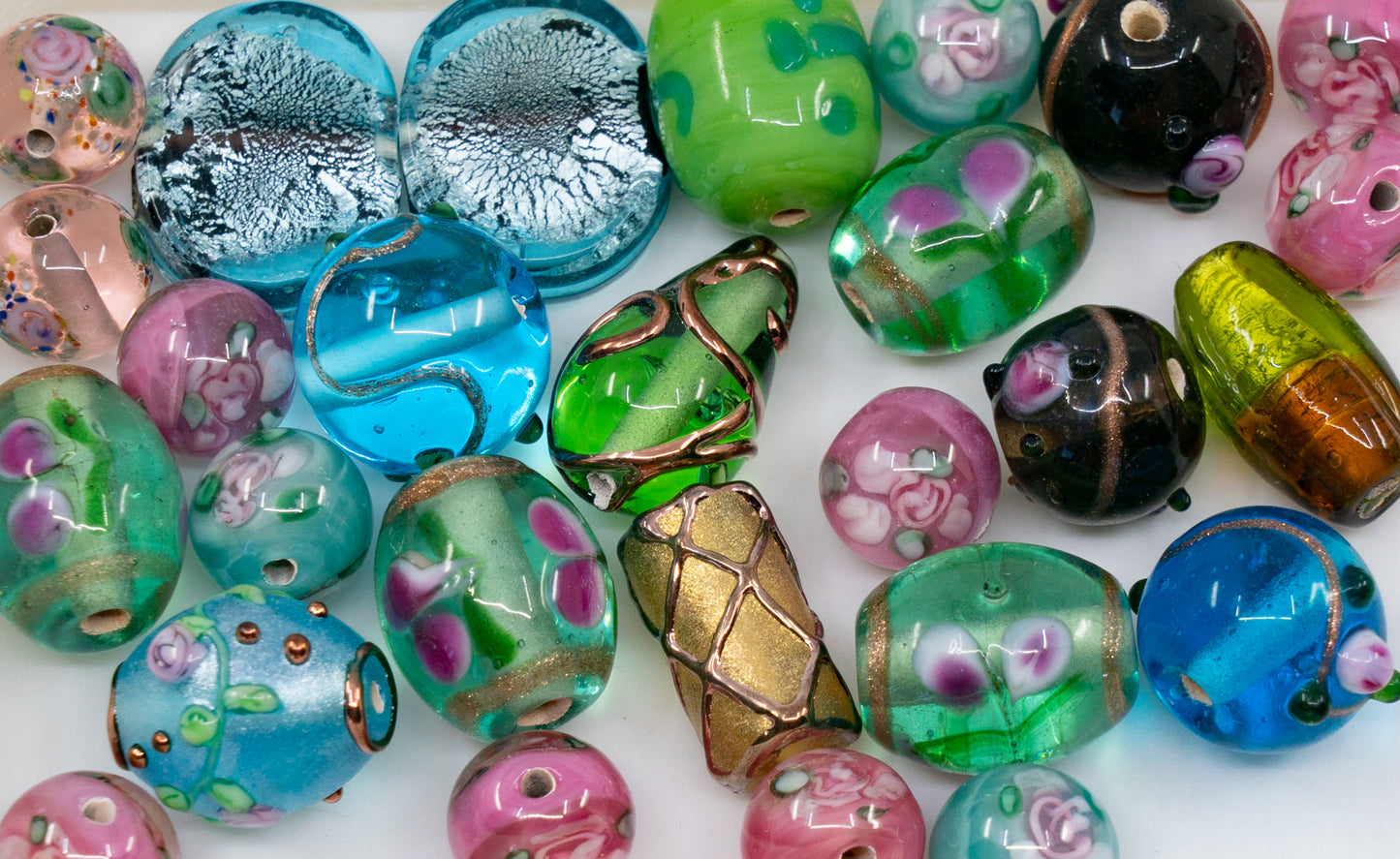 OUTLET 10 pcs Lampwork Handmade Bead Random MIX, Glass, Czech Republic
