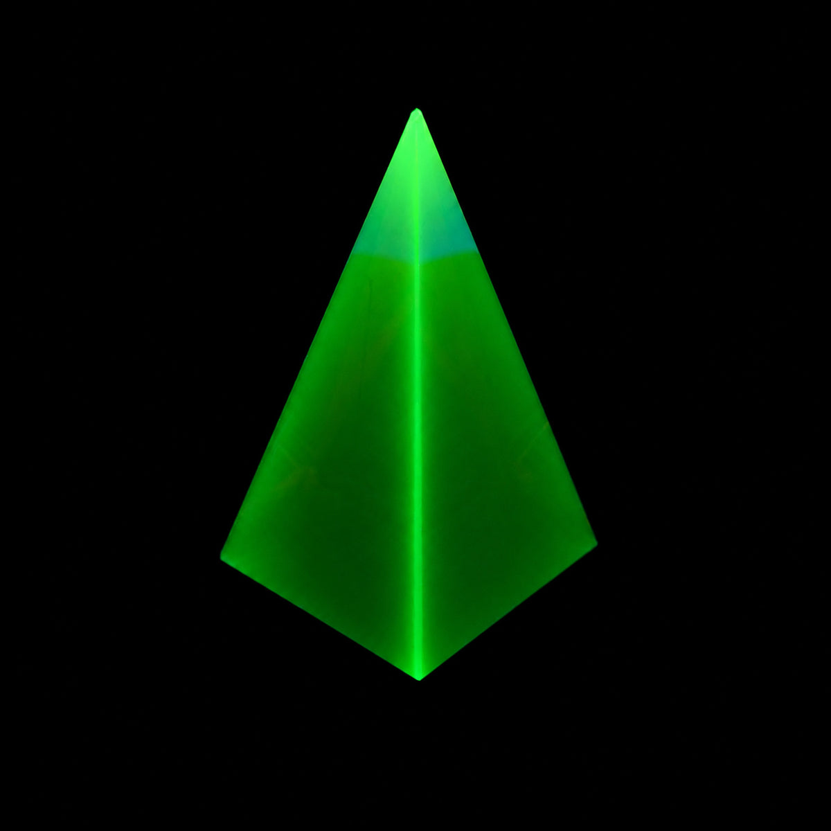 1 pc Uranium Polished Pyramid (high 70mm), Color 4 - Pink Brown, Glass, Czech Republic, OUTLET