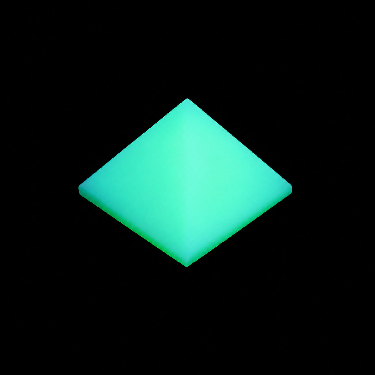 1 pc Uranium Polished Pyramid (small 30mm), Color 2 - Opal Yellow, Glass, Czech Republic, OUTLET