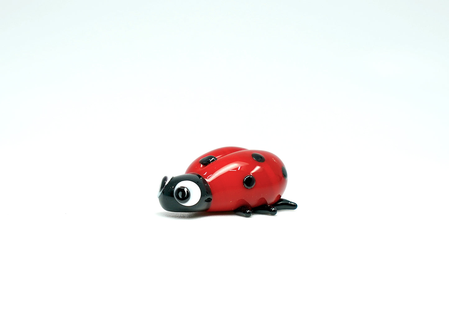 Czech Glass Ladybug Figurine Miniature Hand Made