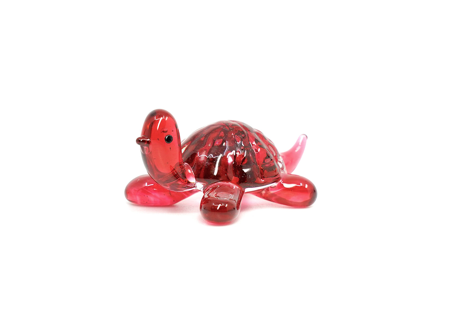 Czech Glass Turtle Figurine Miniature Hand Made