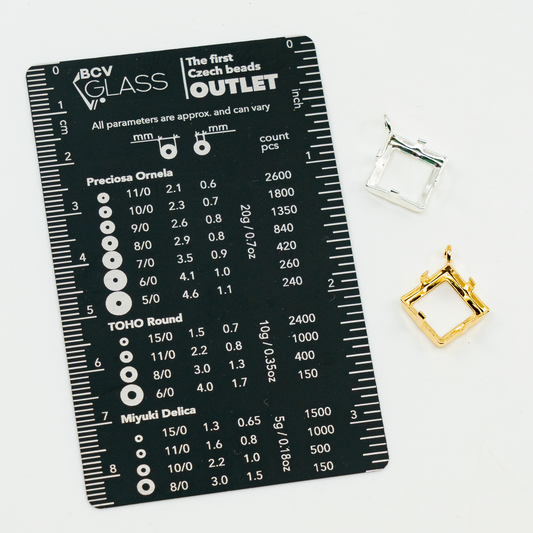 Square Metal Settings with Prongs for Stone Glass Crystals with Pendant Loop - Different colors and Sizes