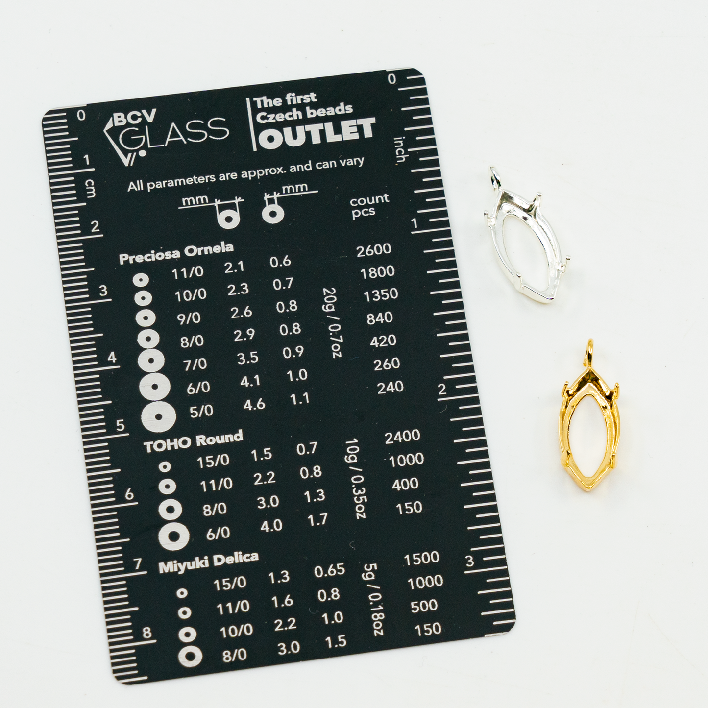 Navette Metal Settings with Prongs for Stone Glass Crystals with Pendant Loop - Different colors and Sizes