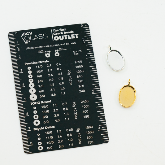 Oval Metal Settings Flat with Pendant Loop - Different colors and Sizes