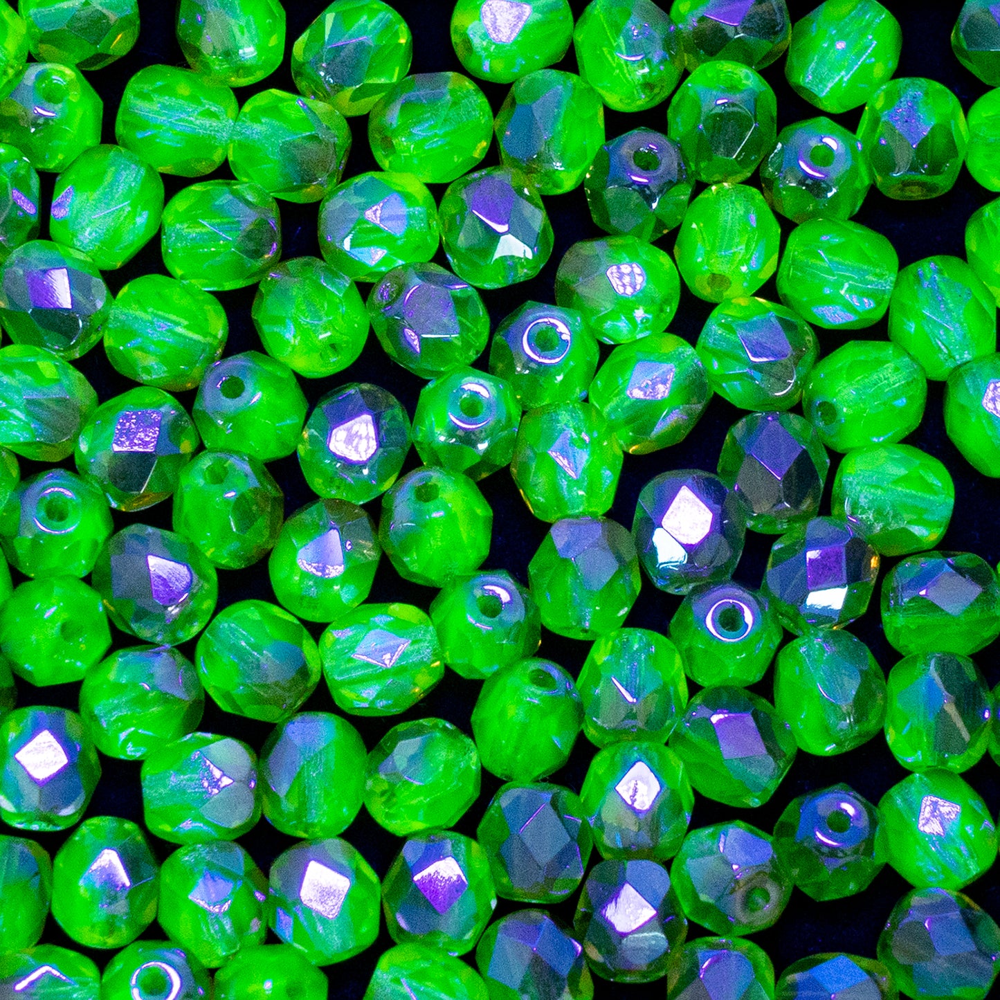 OUTLET 10 grams Faceted Round Fire Polished Beads, 6 x 6 mm, Transparent Yellow Amber (80130-22501), Glass, Czech Republic