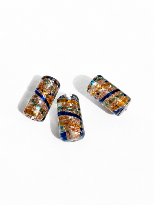 OUTLET 1 pc Handmade Lampwork Beads (cylinder), 20 x 10 mm, 0138, Glass, Czech Republic