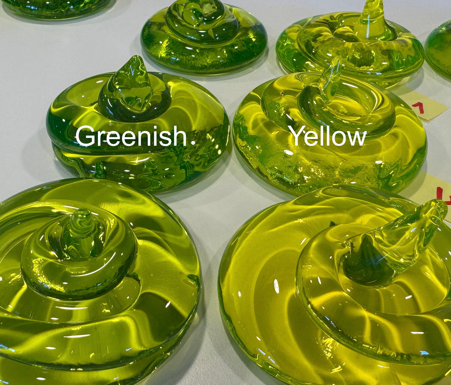 Uranium Glass Medium Poop – Handmade UV-Reactive Art Figurines, Czech Republic