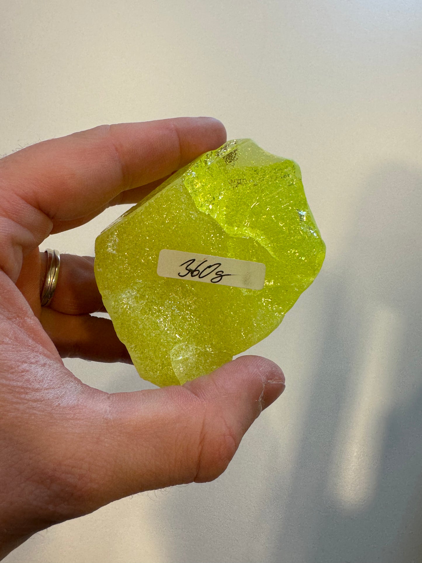 READY TO SHIP CULLET - A piece of uranium glass, Czech Republic