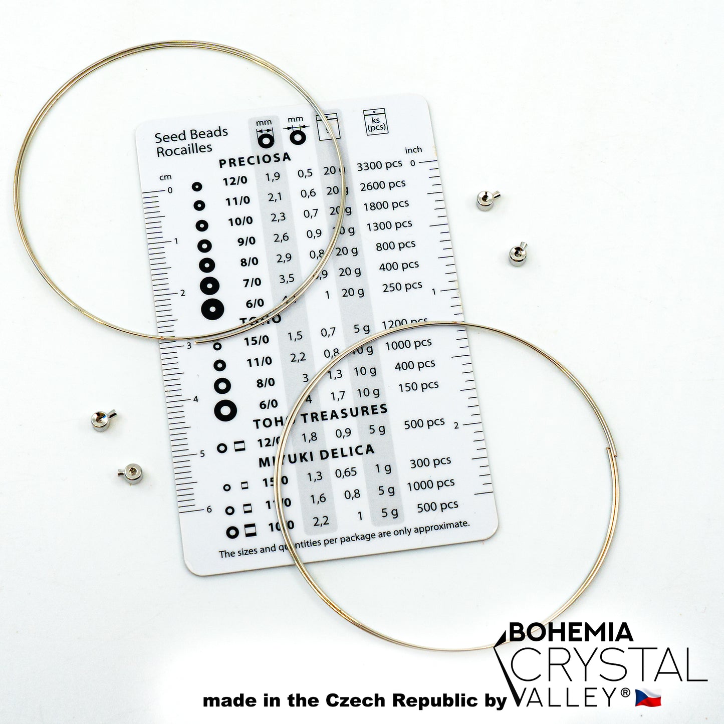 适合初学者的手链制作套件，配有捷克玻璃珠、2 件记忆线和卷边 - 简单快捷（蝴蝶蓝金）