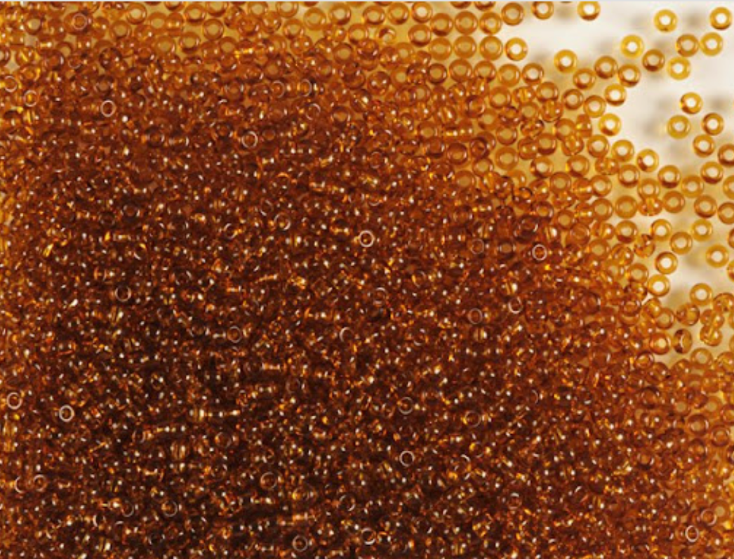 OUTLET 10克 Preciosa Ornela 珠子，圆孔，散装，10/0，透明棕色 (10090)，玻璃，捷克共和国