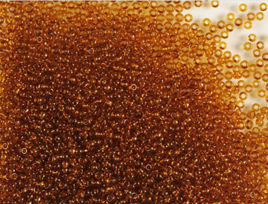 OUTLET 10 grams Preciosa Ornela Seed Beads, Round Hole, Loose, 10/0, Transparent Brown (10090), Glass, Czech Republic