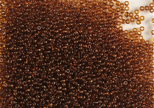 OUTLET 10 grams Preciosa Ornela Seed Beads, Round Hole, Loose, 10/0, Transparent Brown (10110), Glass, Czech Republic