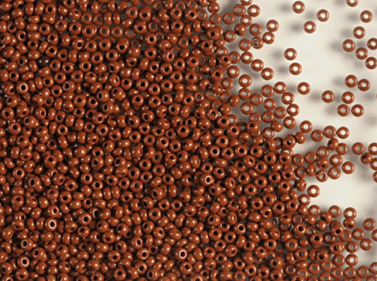 OUTLET 10 grams Preciosa Ornela Seed Beads, Round Hole, Loose, 10/0, Opaque Brown (13600), Glass, Czech Republic