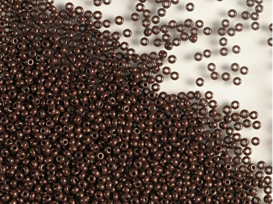 OUTLET 10 grams Preciosa Ornela Seed Beads, Round Hole, Loose, 10/0, Opaque Brown (13780), Glass, Czech Republic