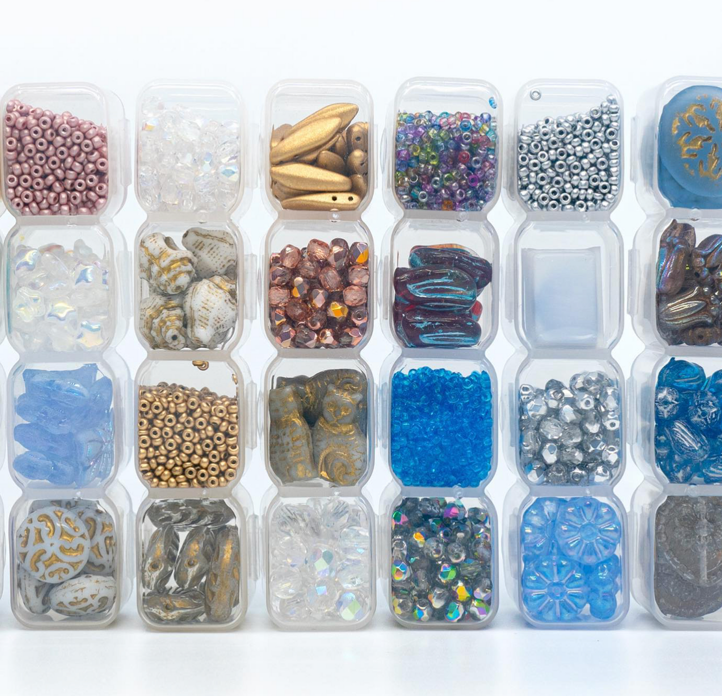 OUTLET Czech Glass Beads Advent Calendar – 24 Days, 28 Unique Bead Designs