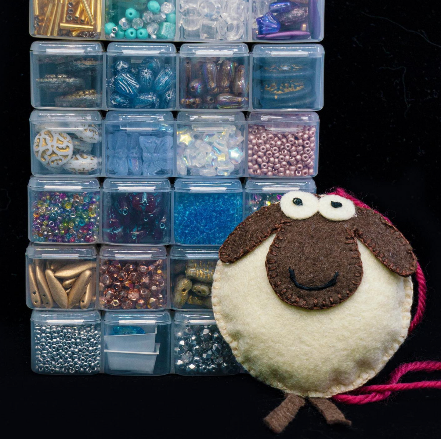 OUTLET Czech Glass Beads Advent Calendar – 24 Days, 28 Unique Bead Designs