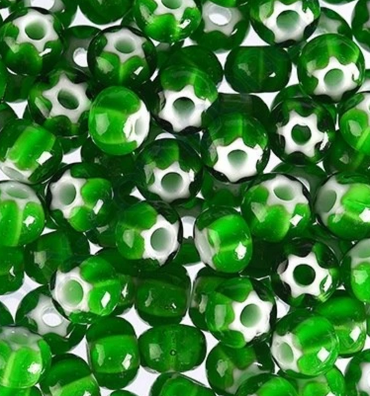 Wholesale (1kg / 500g) Preciosa Ornela Seed Beads, Round Hole, Star Kornelan, Loose, Cornelian Green (53712), Glass, Czech Republic, OUTLET