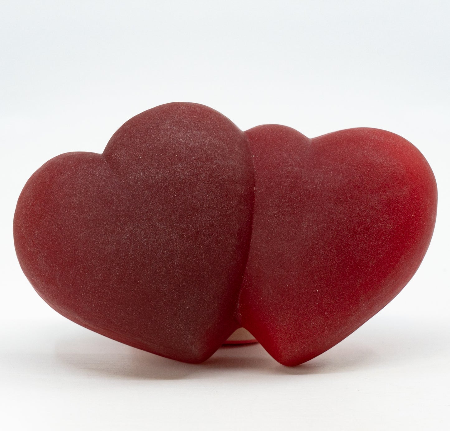 镉红玻璃青蛙小雕像 - 紫外光下发光