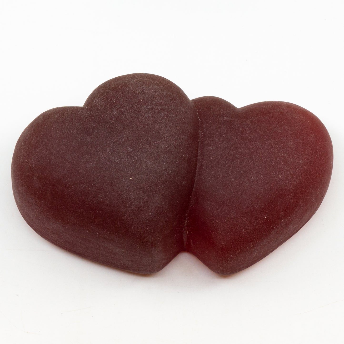 镉红玻璃青蛙小雕像 - 紫外光下发光