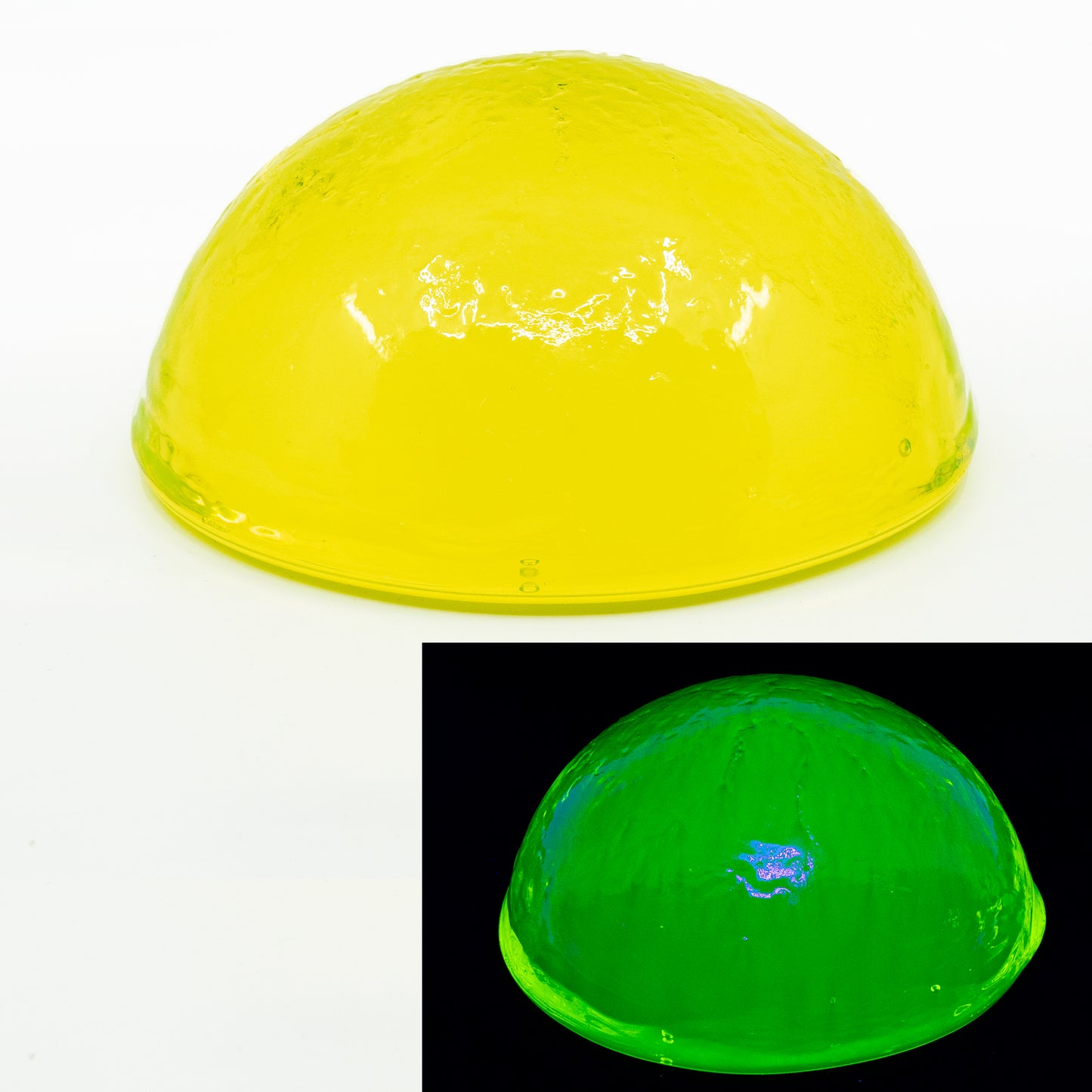 ウランガラス食器（紫外線下で光る、熱湯不可） - ビールグラス スムース、チェコ共和国