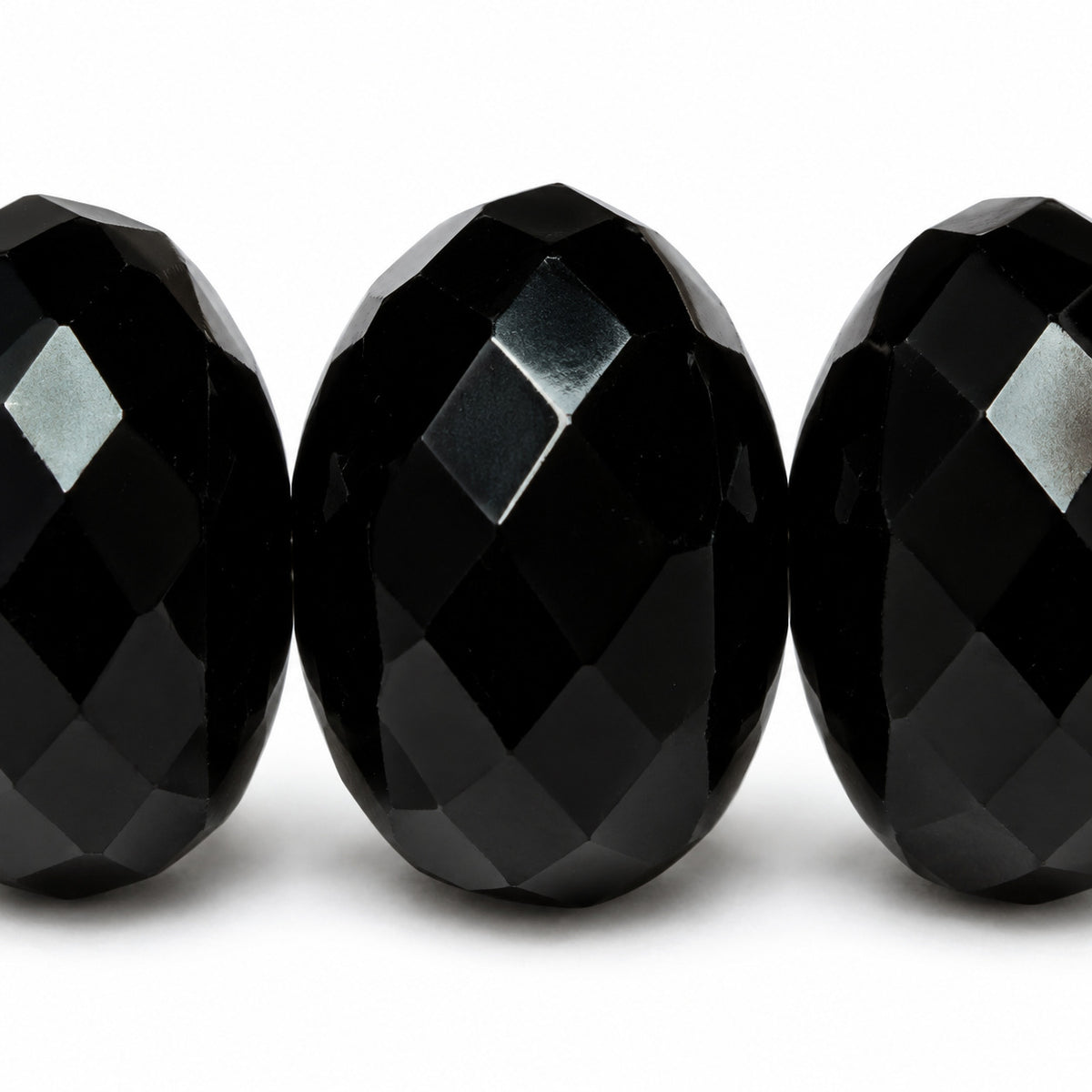 Special Cut Faceted Fire Polished Beads, Black (23980), Glass, Czech Republic